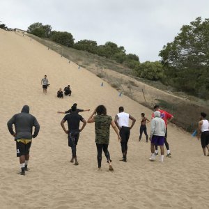 Présence au workout de joueurs des Lakers (Javale McGee, KCP et Quinn Cook) avec notre supporter Sek Henry
