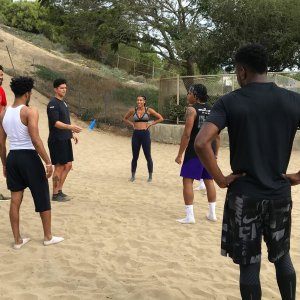 Présence au workout de joueurs des Lakers (Javale McGee, KCP et Quinn Cook) avec notre supporter Sek Henry