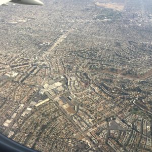 Vue à l'arrivée de Los Angeles